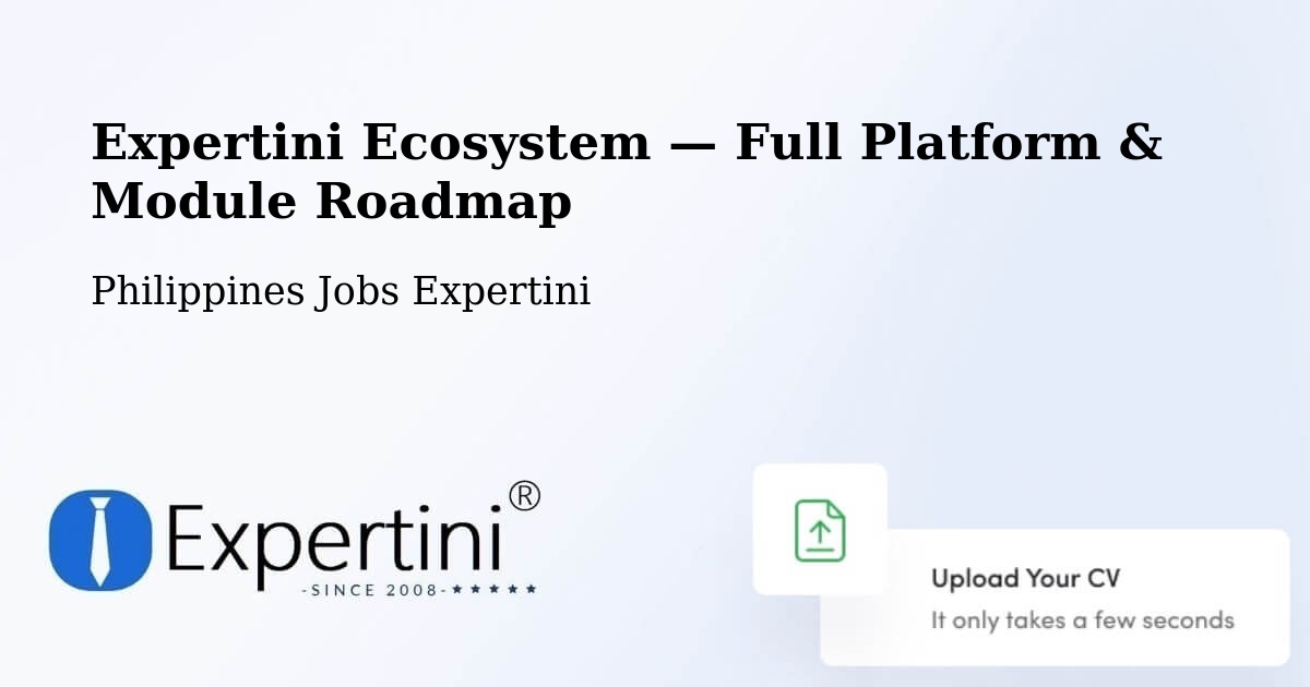 Expertini Ecosystem — Full Platform & Module Roadmap – Barcelona